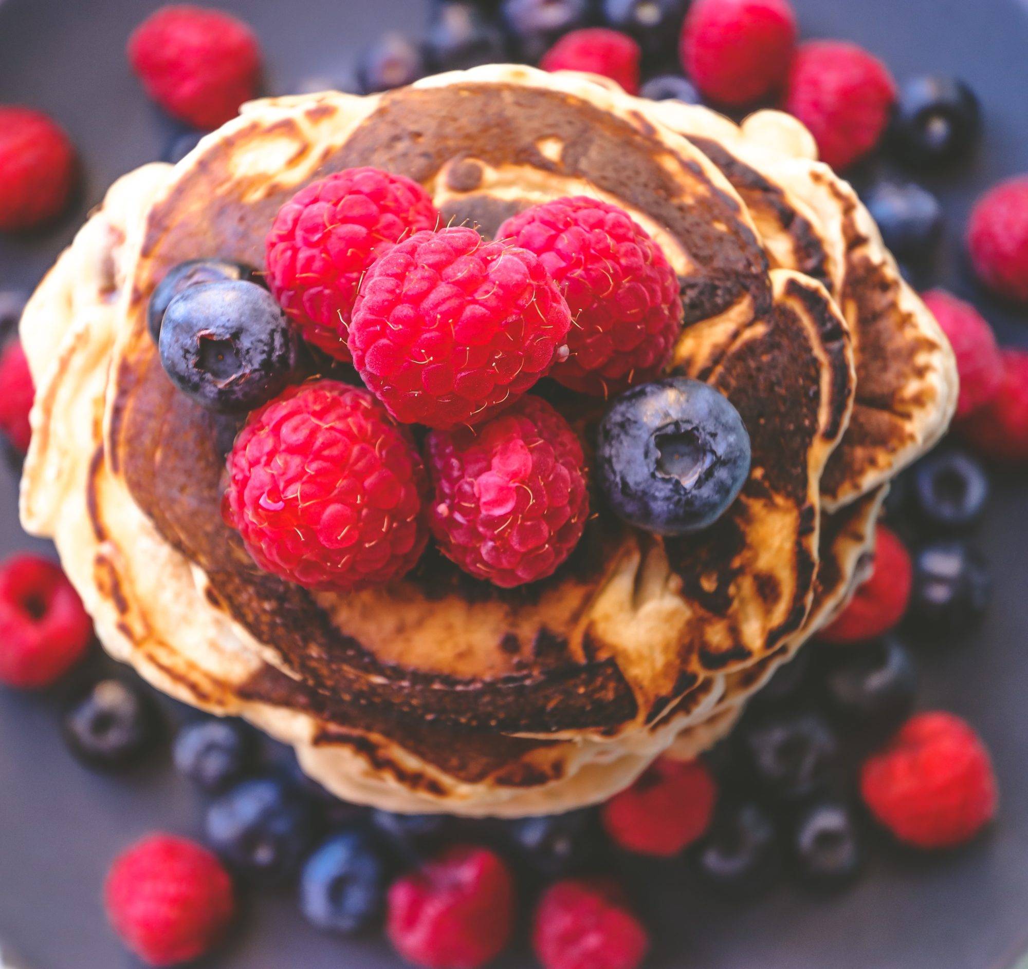 sourdough pancakes mit Beeren -